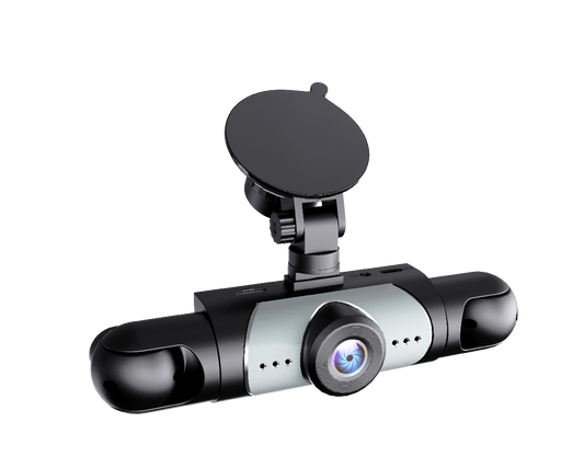BCUOZ 4K Front Rear Inside Dash Cam with 270° View 4 Channels Night Vision 24/7 Recording Parking Mode Monitor 64GB Optional Free Car Camera