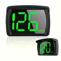 Car HUD Headup Display KM/H MPH GPS Digital Speedometer with LED Large Font Display + Car Charge Adapter for Car Truck SUV Motorcycle